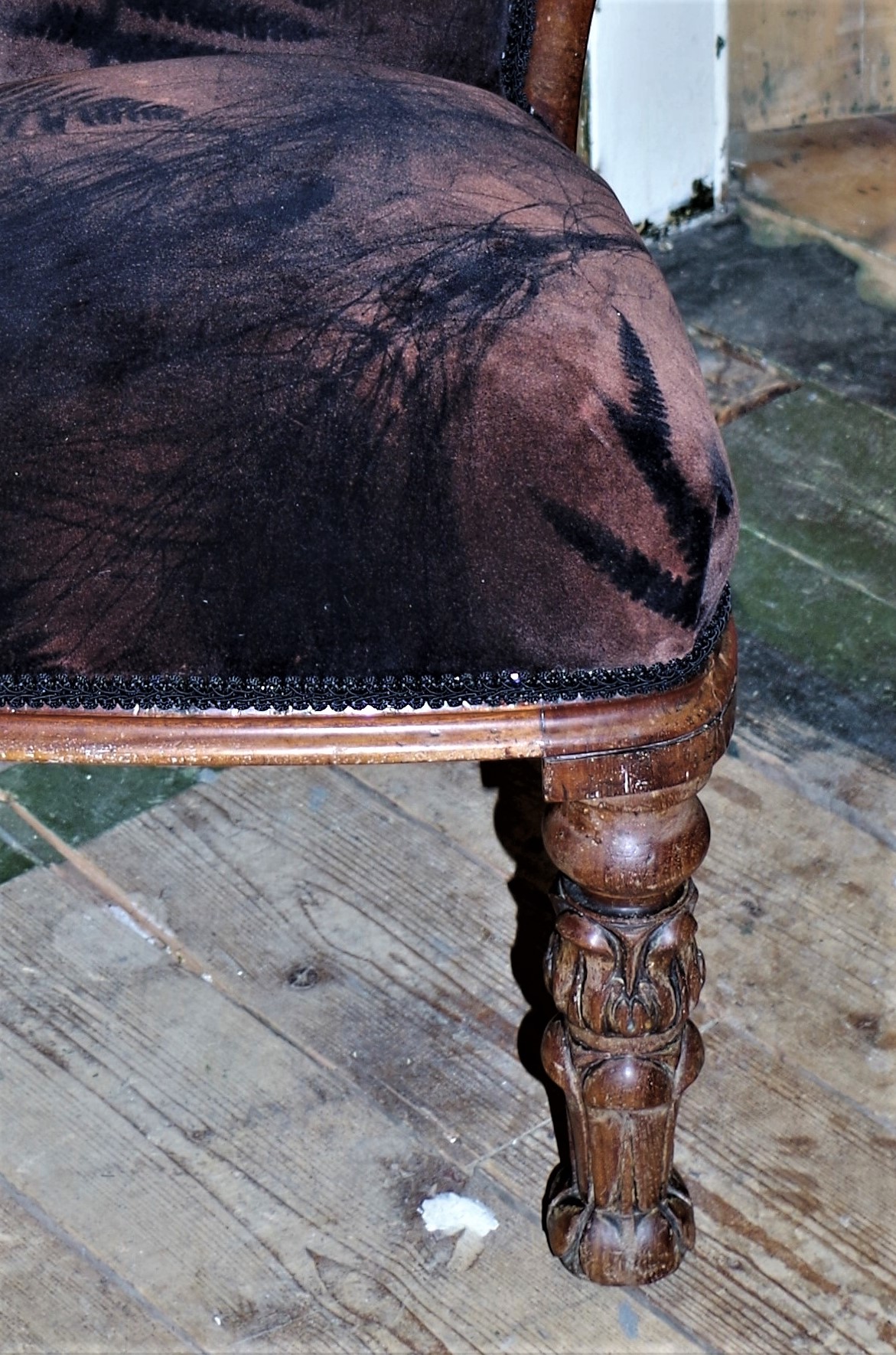 Velvet and front leg detail